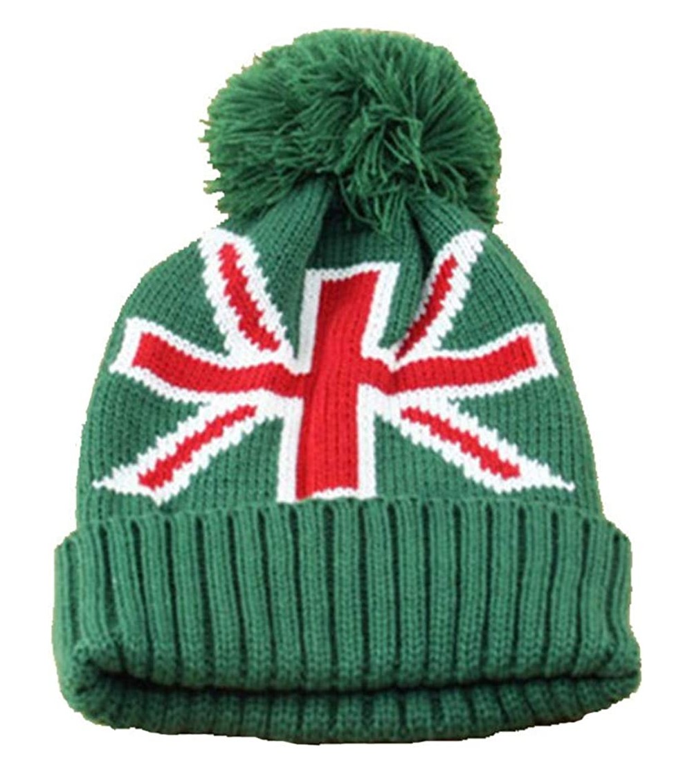 Skullies & Beanies Women Men Crochet Knitted Ball Stripe Stars Winter Warm Beanie Hat Ski Cap - Green - CH18KA9D6SR $17.09
