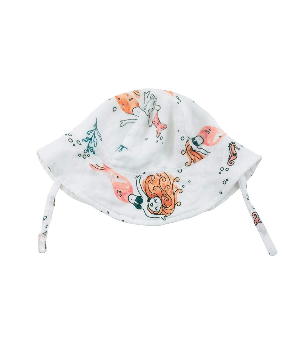 Sun Hats Oh So Soft Muslin Baby Sun Hat - Mermaids - Mermaids - CF18QK5OUMW $15.49