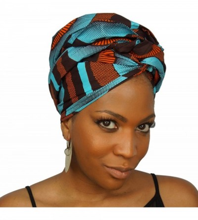 Headbands 100% African Wax Cotton Ankara Print Headwraps & Turbans - Authenthic Kente Fabric Head Wraps - Mochamint - CS18T7C...