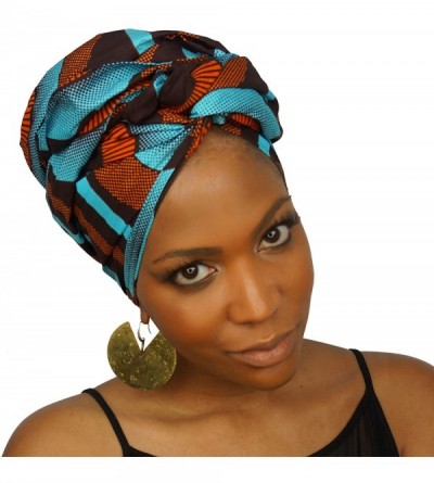 Headbands 100% African Wax Cotton Ankara Print Headwraps & Turbans - Authenthic Kente Fabric Head Wraps - Mochamint - CS18T7C...