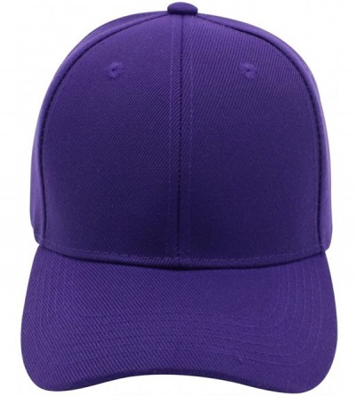 Baseball Caps Baseball Cap Men Women - Classic Adjustable Plain Hat - Purple - C617YKIEN2A $10.17