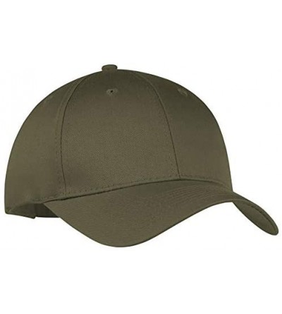 Baseball Caps Custom Embroidered Structured Baseball Cap Add Your Own Text - Olive Drab - C41953YUEHG $30.73