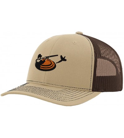 Baseball Caps Trap Shooting Sport Embroidery Richardson Structured Front Mesh Back Cap Hat - Khaki/Coffee - CK180GMTTWK $51.02