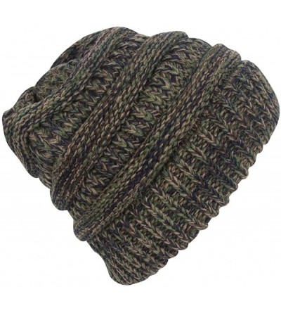 Skullies & Beanies Adult 4 Tone Soft Beanie - Dark Green - CY193QR3RYL $12.15