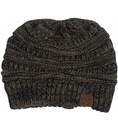 Skullies & Beanies Adult 4 Tone Soft Beanie - Dark Green - CY193QR3RYL $12.15