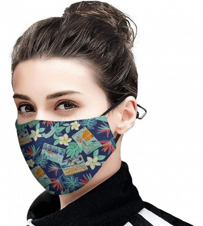 Balaclavas Cool Mouth-Ma_sk Vintage-Hawaiian-Floral-Aloha- Anti Pollution Washable and Reusable Face Ma_sk - CP197Y3IXXY $14.71