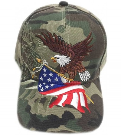 Baseball Caps Patriotic American Flag Design Baseball Cap USA 3D Embroidery - Military Camo - CO120061ZMR $40.83