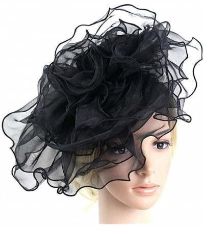 Headbands Fascinators for Women-Bridal Kentucky Derby Hat Flower Tea Party Cocktail Banquet Victorian Wedding Headpiece - C71...