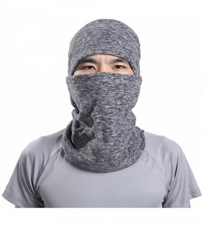 Balaclavas Balaclava Face Mask Windproof Winter Fleece Hood for Skiing Cycling Outdoor - Grey - C918KHDC66S $14.06