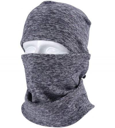 Balaclavas Balaclava Face Mask Windproof Winter Fleece Hood for Skiing Cycling Outdoor - Grey - C918KHDC66S $14.06