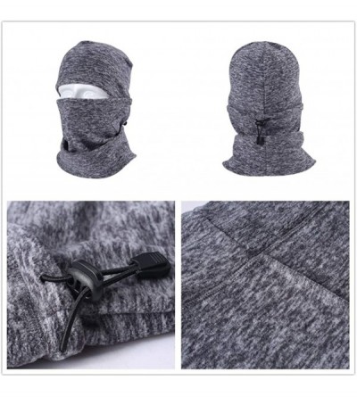 Balaclavas Balaclava Face Mask Windproof Winter Fleece Hood for Skiing Cycling Outdoor - Grey - C918KHDC66S $14.06