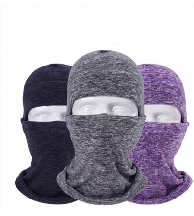 Balaclavas Balaclava Face Mask Windproof Winter Fleece Hood for Skiing Cycling Outdoor - Grey - C918KHDC66S $14.06