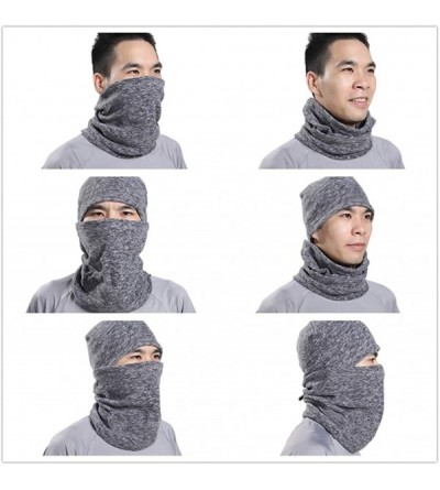 Balaclavas Balaclava Face Mask Windproof Winter Fleece Hood for Skiing Cycling Outdoor - Grey - C918KHDC66S $14.06