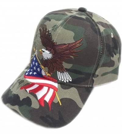 Baseball Caps Patriotic American Flag Design Baseball Cap USA 3D Embroidery - Military Camo - CO120061ZMR $18.35