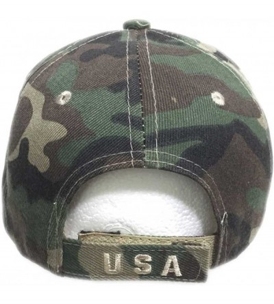 Baseball Caps Patriotic American Flag Design Baseball Cap USA 3D Embroidery - Military Camo - CO120061ZMR $18.35