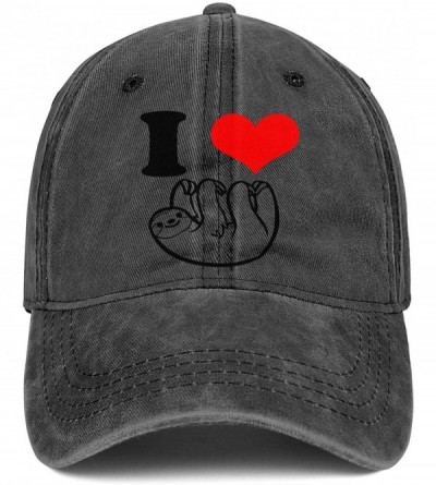 Baseball Caps Unisex Baseball Cap Cowboy Hat Hawk Dad Hats Trucker Hat - I Love Sloth-1 - CC18W0HXI4G $15.12