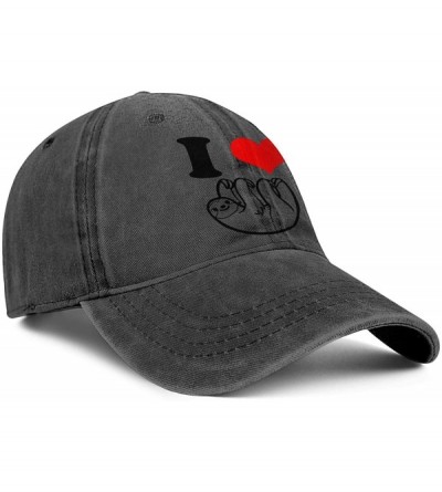 Baseball Caps Unisex Baseball Cap Cowboy Hat Hawk Dad Hats Trucker Hat - I Love Sloth-1 - CC18W0HXI4G $15.12