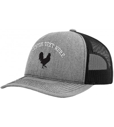 Baseball Caps Custom Baseball Cap Rooster Shadow Cock Silhouette Embroidery Polyester Mesh - C218SUOEIK5 $30.22