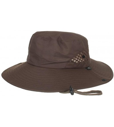 Sun Hats Sun Hat- Fashion Summer Outdoor Sun Hat Bucket Mesh Hat Drying Fishing Cap - Coffee - CE18TZMO6YH $19.27