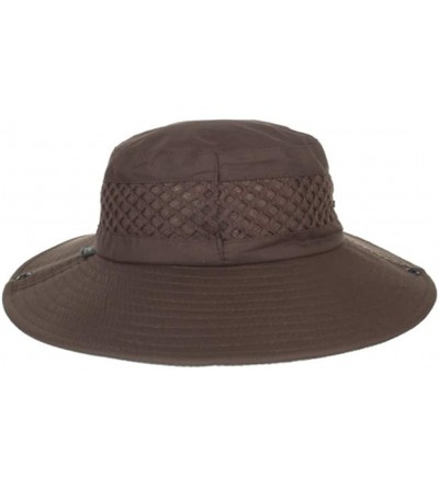 Sun Hats Sun Hat- Fashion Summer Outdoor Sun Hat Bucket Mesh Hat Drying Fishing Cap - Coffee - CE18TZMO6YH $9.51