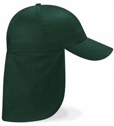 Sun Hats Boys 100% Cotton Twill Legionnaire Baseball for Sun Protection - Bottle Green - CZ116LRLOVH $7.48