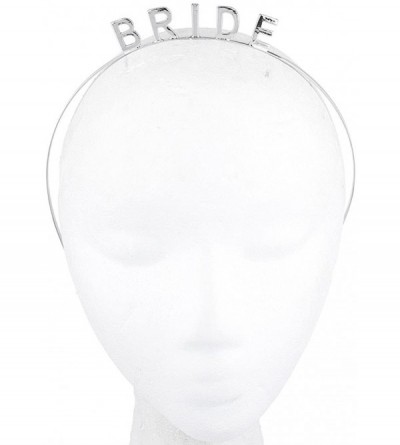 Headbands Bride Bridal Shower Bachelorette Party Crown Headband - Silver - CU1859ARWMS $10.72