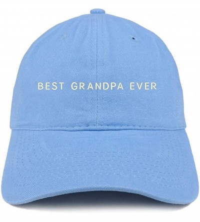 Baseball Caps Best Grandpa Ever Embroidered Soft Cotton Dad Hat - Carolina Blue - CF18EYL25A9 $38.36