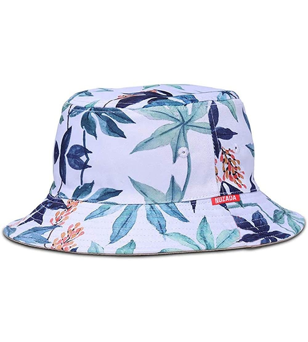 Bucket Hats Reversible Bucket Hat Fisherman Caps Sun Hat for Men Women UV Protection Summer Beach - 2 - CI198S8H096 $13.60