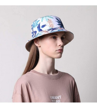 Bucket Hats Reversible Bucket Hat Fisherman Caps Sun Hat for Men Women UV Protection Summer Beach - 2 - CI198S8H096 $13.60