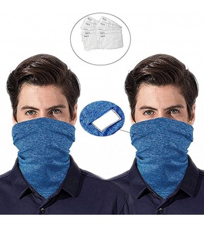 Balaclavas Face Scarf Bandana Men Women Neck Gaiters with Filters for Outdoors Festival Shorts Balaclava Mask (12Pcs) - Blue ...