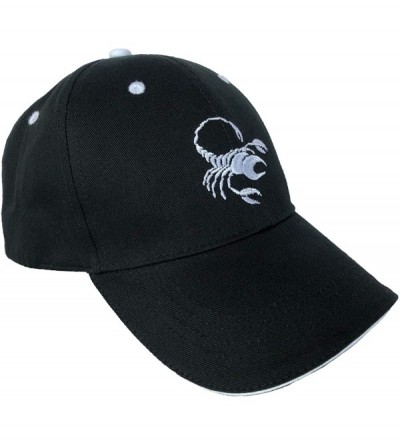 Baseball Caps 100% Cotton Baseball Cap Zodiac Embroidery One Size Fits All for Men and Women - Scorpio/White - CL18IIEG98Y $1...