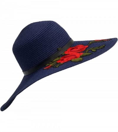 Sun Hats Sun Hats for Women- Woven Floppy Beach Woven Summer Spring Straw Hat - C618E63HYTG $48.75