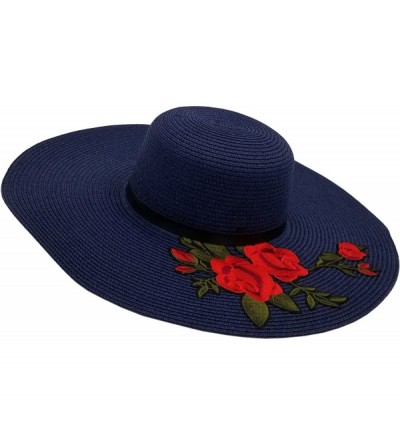 Sun Hats Sun Hats for Women- Woven Floppy Beach Woven Summer Spring Straw Hat - C618E63HYTG $25.84