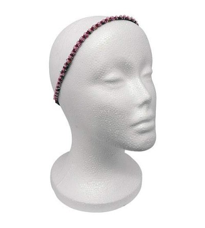 Headbands Jewel Macrame Stretchy Headband Accessory - Dark-Pink/Light-Pink - CL188I22XAT $12.95