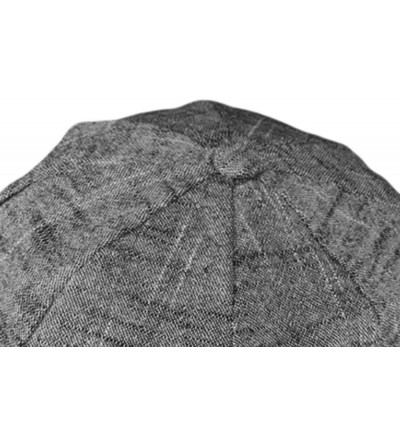 Newsboy Caps Womens Lightweight Cotton Linen Newsboy Cabbie Hat Cap - Grey - CP12MXBQ5GB $12.19