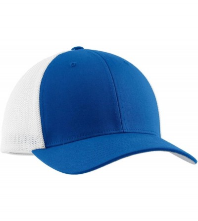 Baseball Caps Men's Flexfit Mesh Back Cap - True Royal/ White - CZ11NGR07IB $23.19