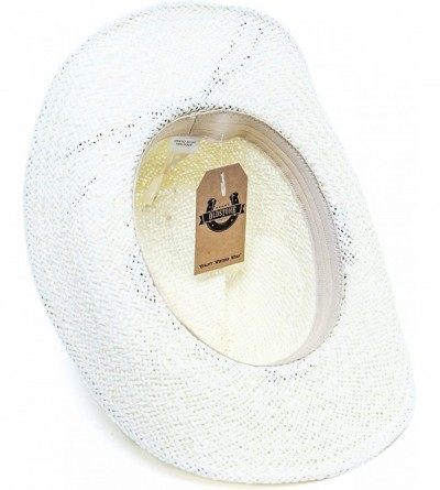 Cowboy Hats Old Stone Straw Cowboy Cowgirl Hat for Men Women Wide Brim Sun Hat Western Style - Chloe Cream - CC18U2WO9XZ $25.52