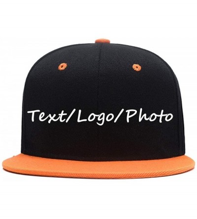Baseball Caps Snapback Personalized Outdoors Picture Baseball - Orange 2 - CL18I8ZGTDC $14.39