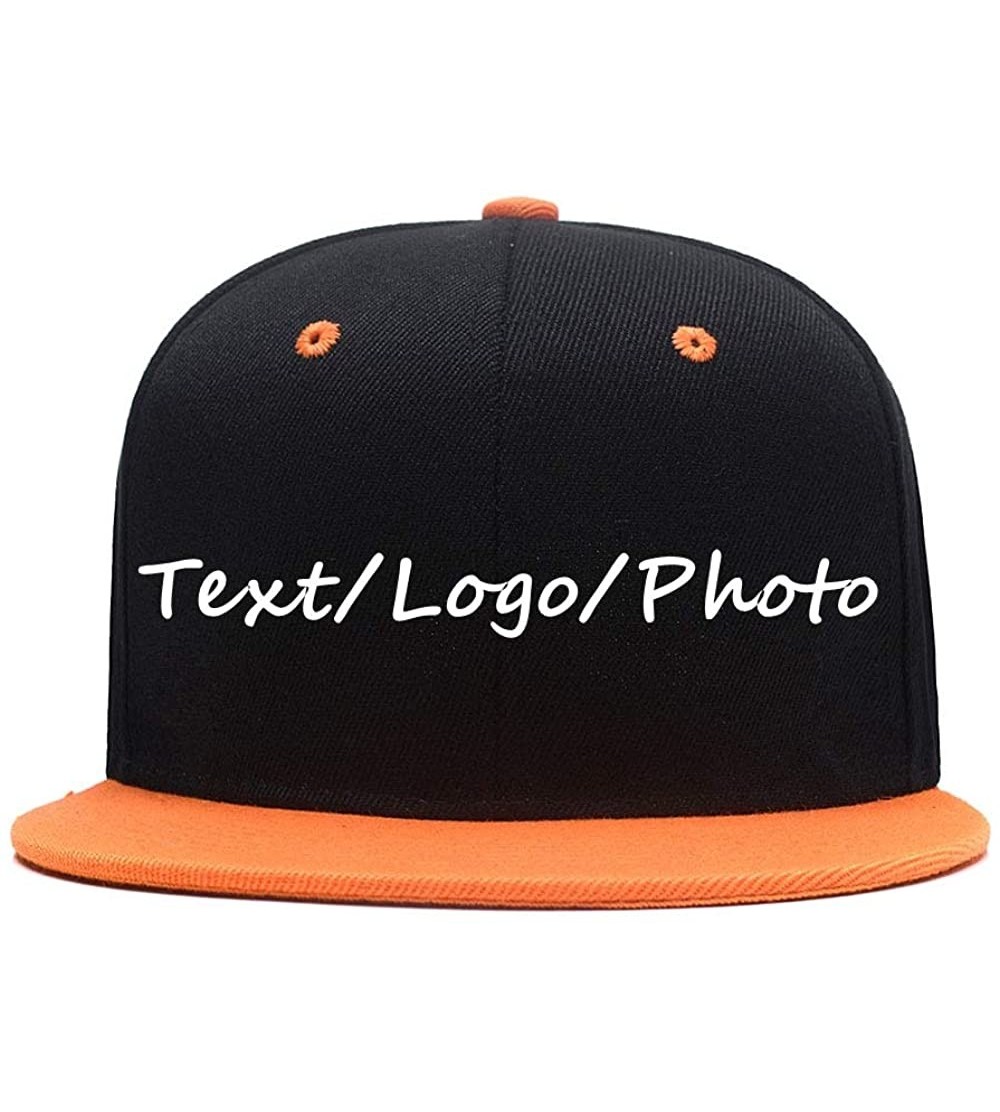 Baseball Caps Snapback Personalized Outdoors Picture Baseball - Orange 2 - CL18I8ZGTDC $14.39