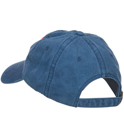 Baseball Caps Lunar Landing NASA Patched Washed Cap - Navy - C01208E80WJ $20.09