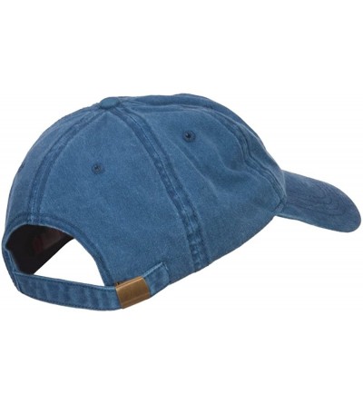 Baseball Caps Lunar Landing NASA Patched Washed Cap - Navy - C01208E80WJ $20.09