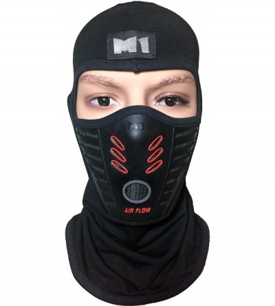 Balaclavas M1 Full Face Cover Balaclava Protection Filter Rubber Ski Dust Mask (BALA-FILT-RUBB-BKRD) Black - CJ12M04V53B $20.84