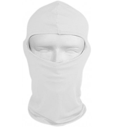 Balaclavas Cycling Lycra Balaclava Full Face Mask for Sun Uv Protection - White - C511O3GX29F $14.89