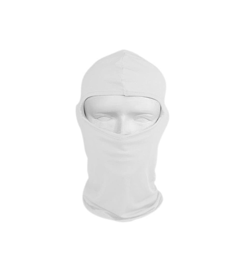 Balaclavas Cycling Lycra Balaclava Full Face Mask for Sun Uv Protection - White - C511O3GX29F $14.89