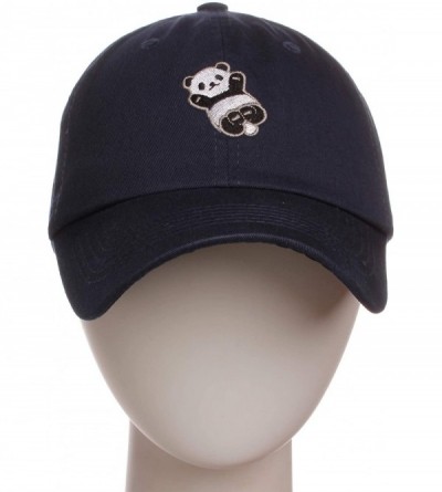 Baseball Caps Embroidery Classic Cotton Baseball Dad Hat Cap Various Design - Panda Navy - CC12NFE1QP7 $12.47