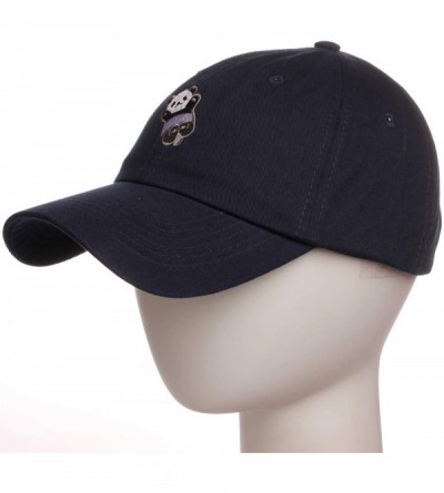 Baseball Caps Embroidery Classic Cotton Baseball Dad Hat Cap Various Design - Panda Navy - CC12NFE1QP7 $12.47