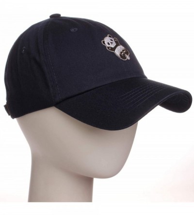 Baseball Caps Embroidery Classic Cotton Baseball Dad Hat Cap Various Design - Panda Navy - CC12NFE1QP7 $12.47