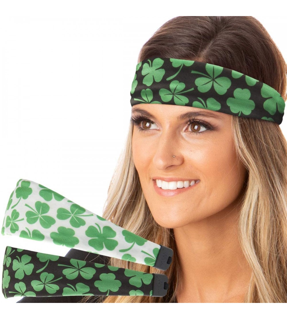 Headbands Irish Green Headband St Patricks Day Accessories Clover Shamrocks Headband Xflex Gift Packs - CM194UGG9LK $11.55