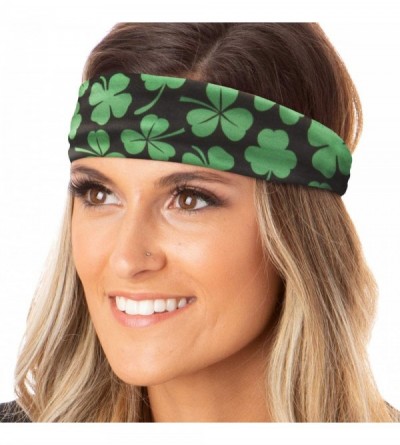 Headbands Irish Green Headband St Patricks Day Accessories Clover Shamrocks Headband Xflex Gift Packs - CM194UGG9LK $11.55