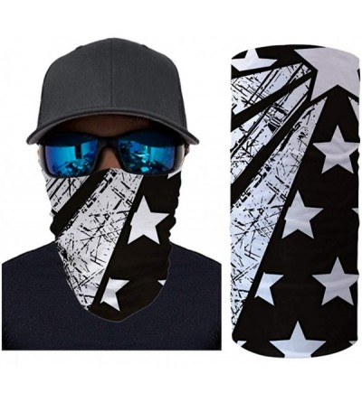 Balaclavas Face Clothing Neck Gaiter Non Slip Light Breathable for Sun Wind Dust Bandana Balaclava - Vintage Monochrome Star ...